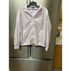 The Zod Club Womens Windbreaker Jacket Long Sleeve Violet Size Medium